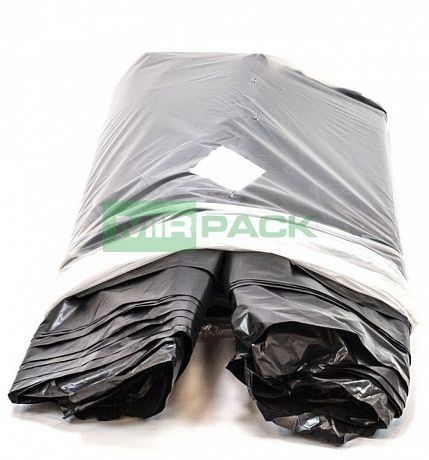 Пакеты для мусора 240 литров, 60 мкм, ПВД, в пачках длинные 93х140 , 2х слойные, в упаковке 100 штук, черные - Вид 6